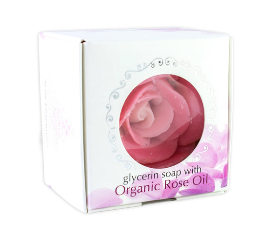 HANDMADE GLYCERIN SOAP WITH ORGANIC ROSE OIL - 70 gr